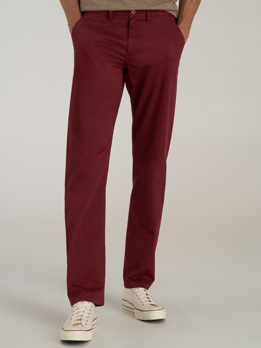American Tall J1 STRAIGHT Leg Chinos for Tall Men in Red Ochre Size 30/ 38